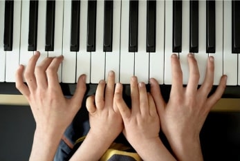 Four hands piano duet